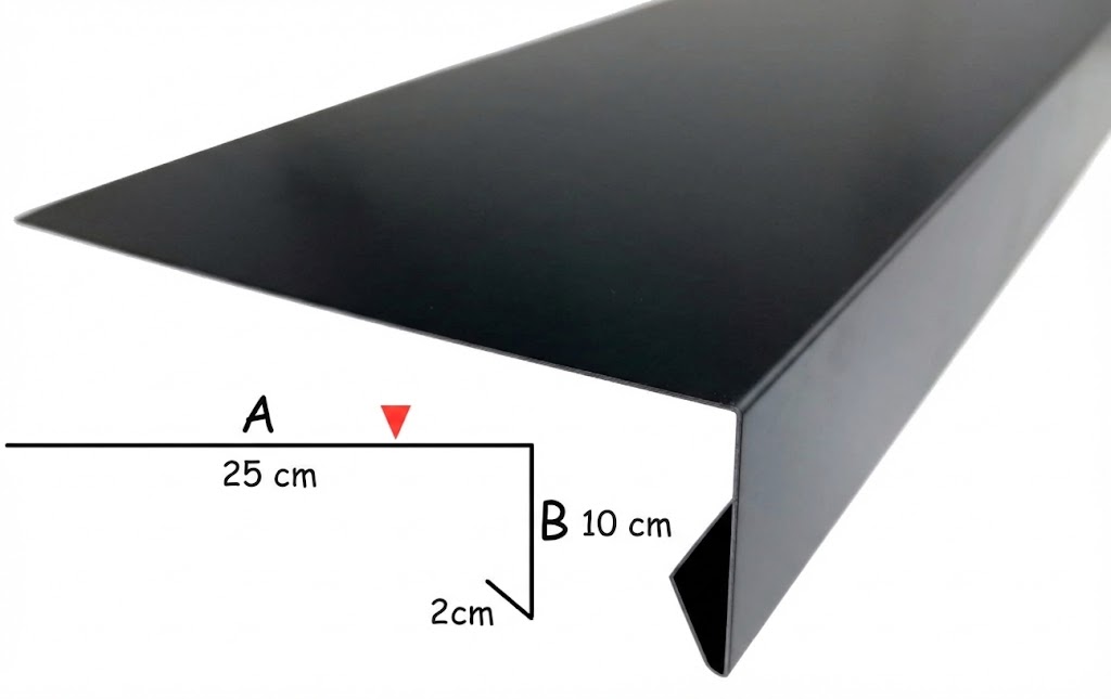 Profil balkonowy okapowy aluminiowy AVZ Antracyt MAT 7016m, gr. 0,7mm 8cm 5cm AVZ-PROFIL-001-NXVZP 94377562507582 Profile balkonowe AVZ